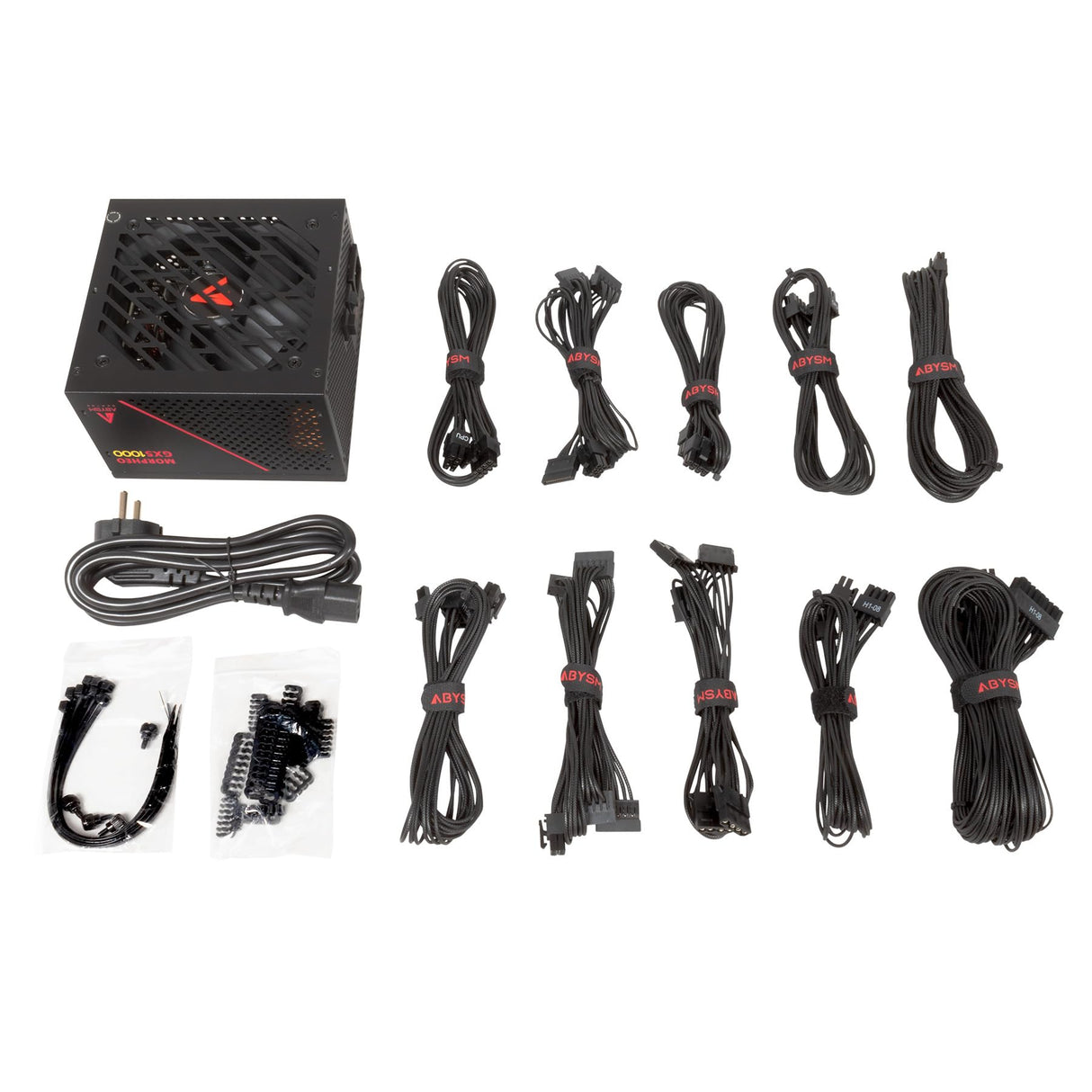 ABYSM Gaming Fuente de alimentación MORPHEO GX5 – 850 W ATX  3.1, 80 Plus Gold, Totalmente Modular, Conexión PCIe 5.1 16P