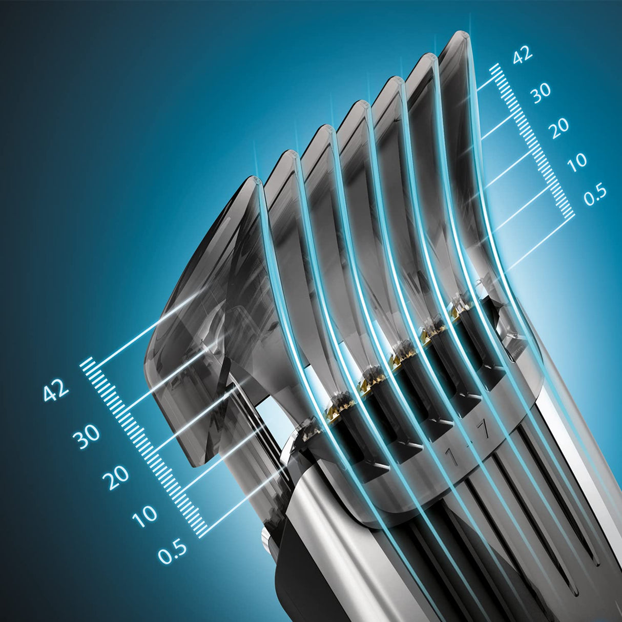 Philips HAIRCLIPPER Series 9000 HC9450/13 cortadora de pelo y maquinilla Negro Recargable - Afeitadora (Negro, 0,5 mm, 4,2 cm, 4,1 cm, Titanio, Auto Turbo)