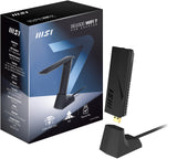 MSI BE6500 Adaptador USB WiFi 7 - Velocidades de hasta 2880 Mbps (6 GHz) + 2880 Mbps (5 GHz) + 688 Mbps (2,4 GHz), Funcionamiento multienlace (MLO), Seguridad Avanzada