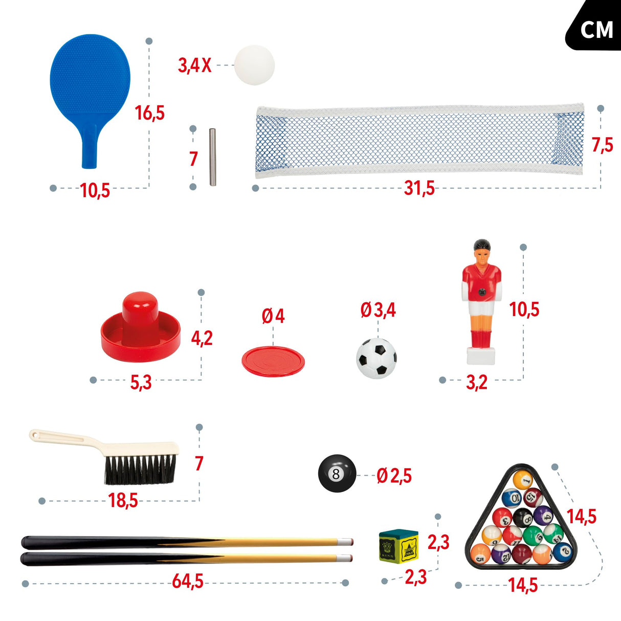 ColorBaby CB Games - Mesa multijuegos 4 en 1 con Patas (85328)