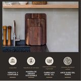 Boos Block Chop-N-Serve - Tabla de Servir - Tabla Cortar Cocina - Madera de Nogal Negro Americano - Reversible - 43 x 30,5 x 2,5