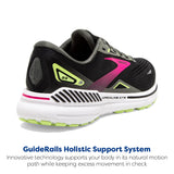 Brooks Adrenaline Gts 23, Sneaker Mujer, Negro Black Gunmetal Sharp Green 1d0, 35.5 EU