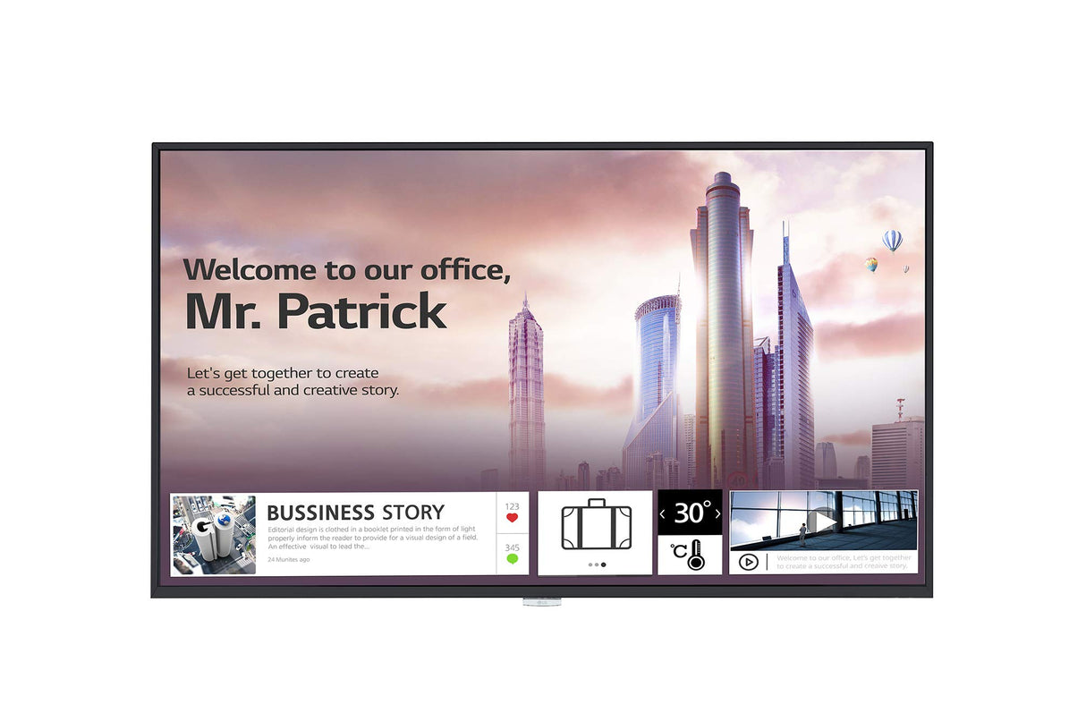 LG UH5F Pantalla Plana para señalización Digital 165,1 cm (65") IPS 4K Ultra HD Negro Procesador Incorporado Web OS