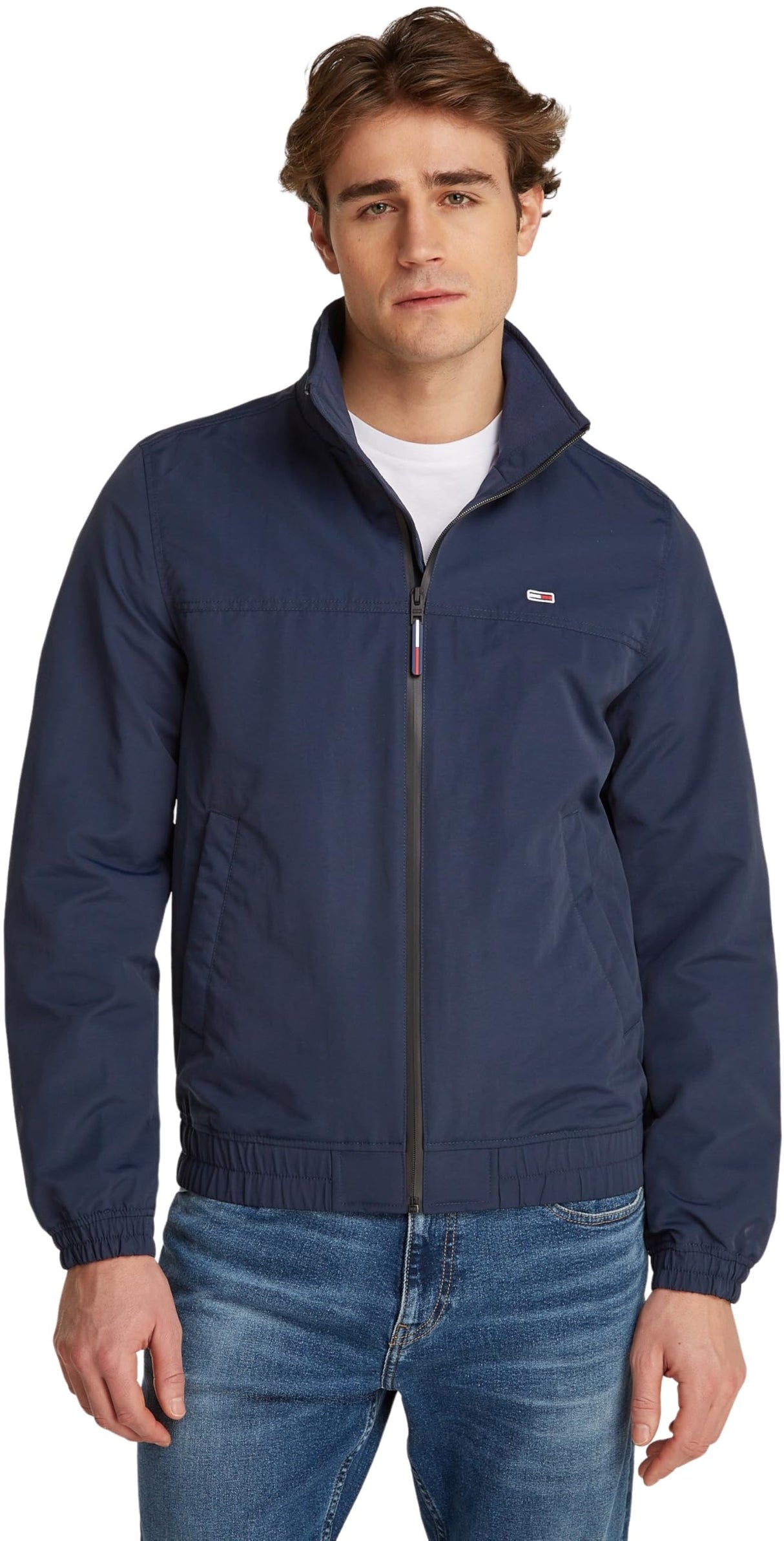 Tommy Jeans Cazadora de Entretiempo para Hombre TJM Essential, Azul (Dark Night Navy), S