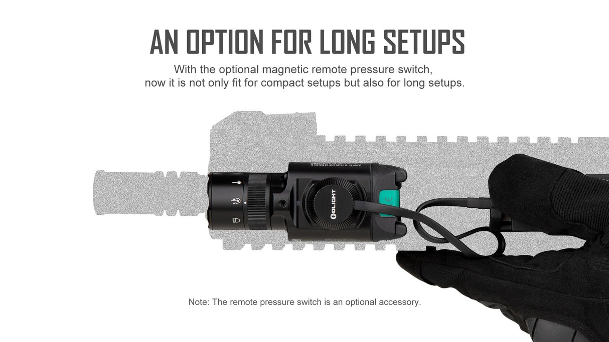 OLIGHT Baldr Pro R 1350LM 200M Linterna Lámpara Luz Recargable USB Magnética con LED Luz Blanco Compatible Batería Incorporada para Actividades Deportivas Negro