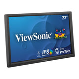 ViewSonic TD2223 - Monitor táctil de 22" Full HD, HDMI, USB, 10 Puntos, Soporte Integrado, Altavoz, Color Negro