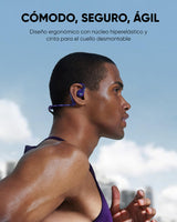 Soundcore by Anker AeroFit Pro Auriculares Bluetooth Inalámbricos de Conducción de Aire, Muy Cómodos, Ergonómicos, Ajuste Seguro, Sonido Rico con LDAC, Bluetooth 5.3, IPX5, 46H, Control con App