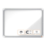 Nobo Vitrina Magnética para Exteriores con Cerradura para 8 Hojas A4, Premium Plus, Blanco, 1902579