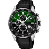 Festina Reloj Hombre F20330/B The Originals Caja de Acero Inoxidable 316l Plateado Correa de Caucho Negro