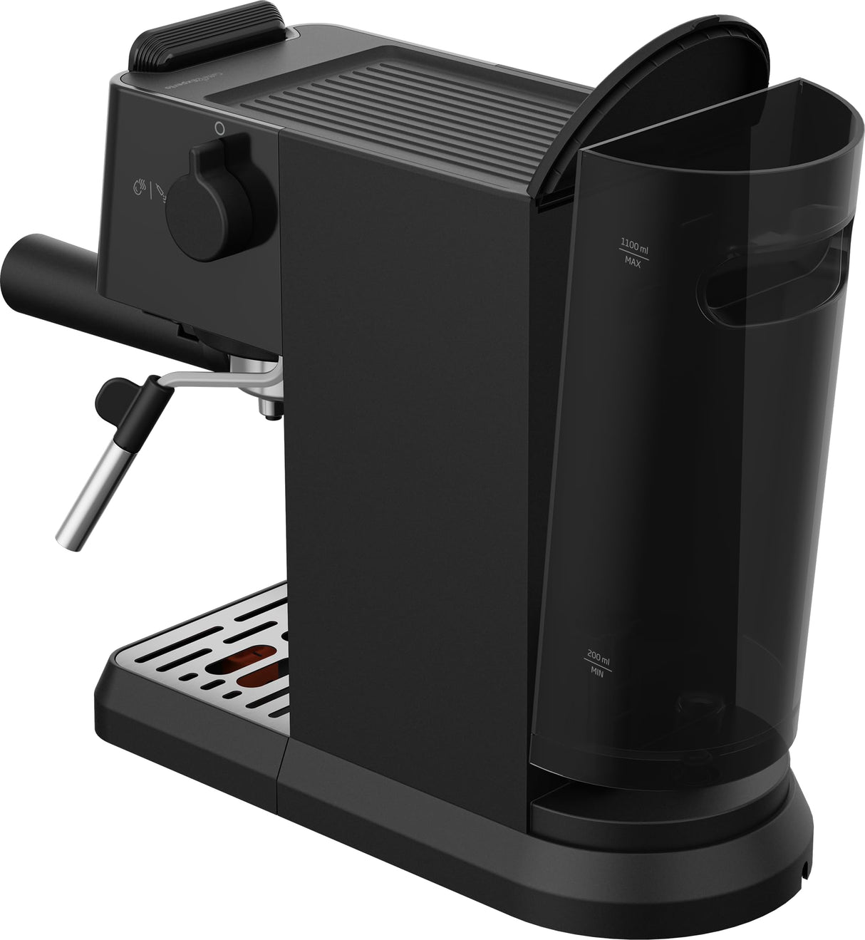 Beko CEP5302B - Cafetera espresso manual, espumador de leche integrado, 1,1 L, 15 bar, negro, 14,5 x 42,5 x 35,5 h