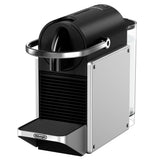 Nespresso De'Longhi Pixie EN127.S, Máquina de Café en Cápsulas, Espresso y Café Lungo, Modo ECO, Diseño Compacto, Sistema de Presión de 19 Bares, Pack de Bienvenida Incluido, 1260W, Silver