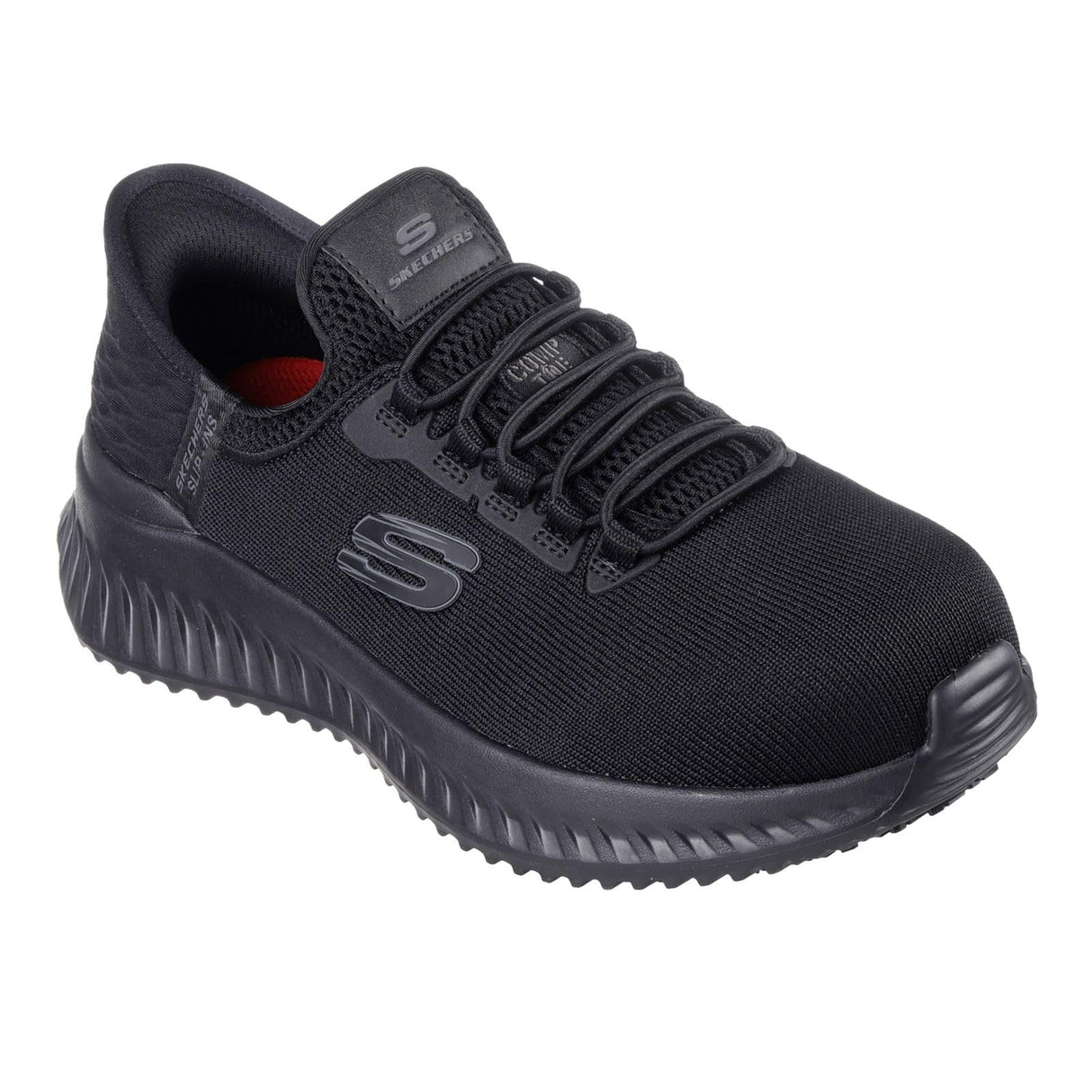 Skechers Tilido Ombray, Botas de construcción Mujer, Black Textile/Synthetic, 38 EU