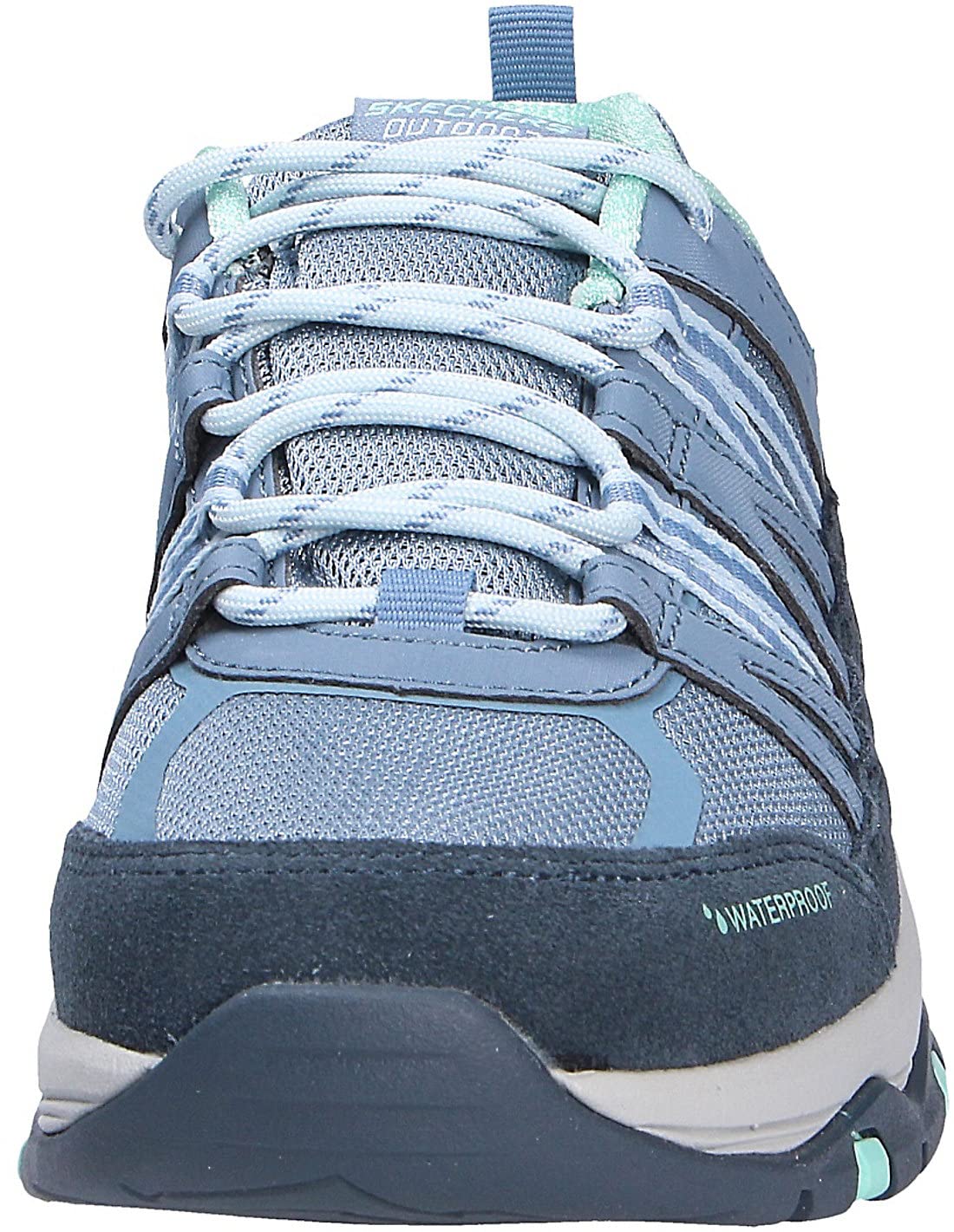 Skechers Lookout Point, Punto de Mirador Trego Mujer, Slate Leather/Mesh/Trim, 40 EU