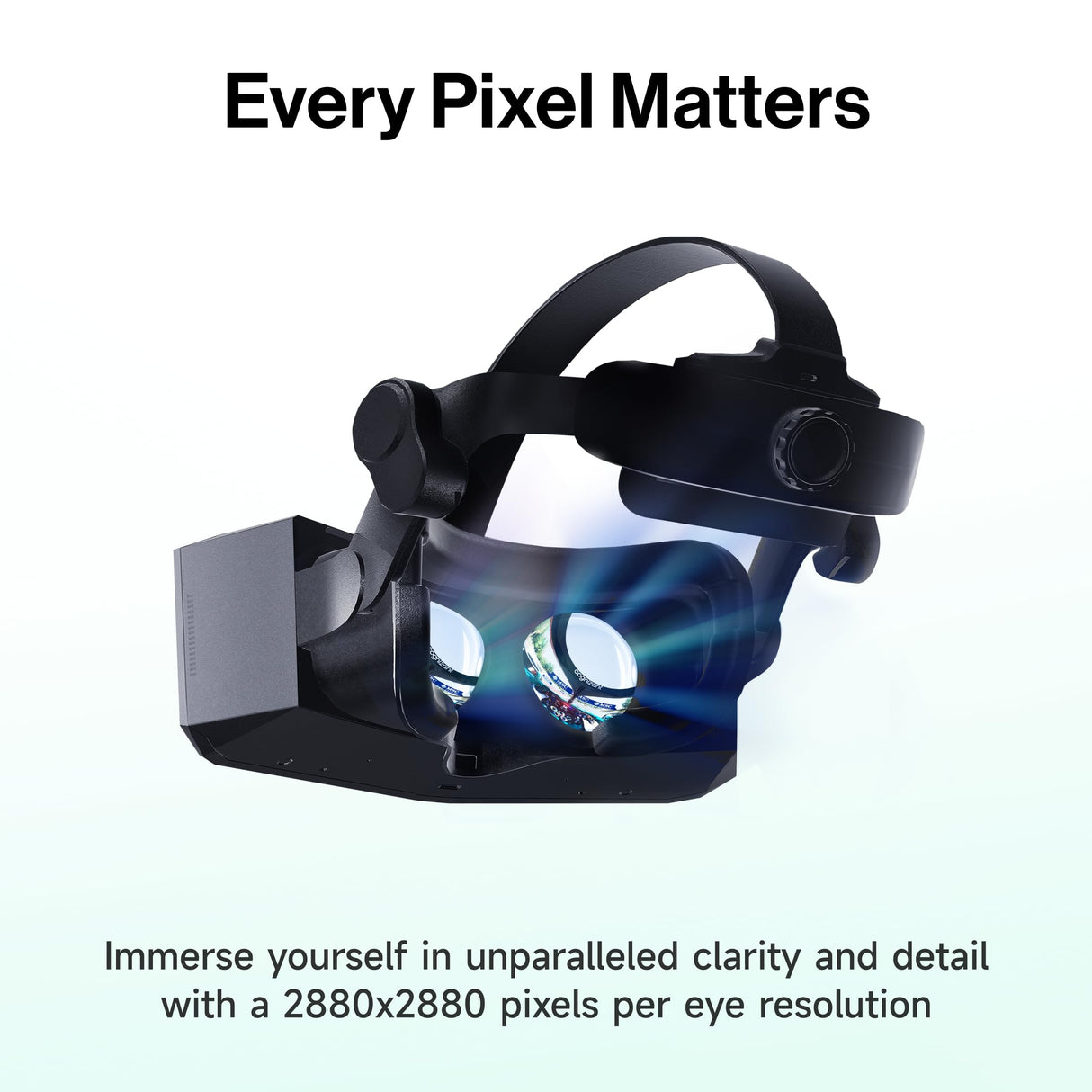 Pimax Crystal - Gafas de Realidad Virtual con Doble Motor para PC y Todo en Uno, Paneles Duales QLED+Mini-LED con Resolución de 5760x2880, Negros Más Puros y Cristalino, 256 GB