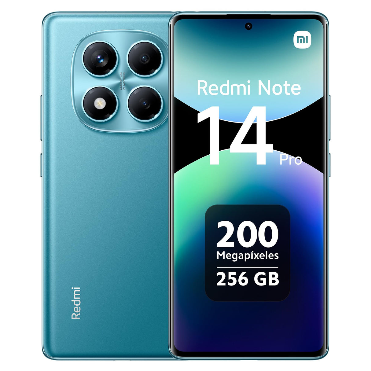 XIAOMI Redmi Note 14 Pro - Smartphone de 8+256GB, Pantalla de 6.67" AMOLED FHD+ 120Hz, MediaTek Helio G100-Ultra, cámara de 200MP, TurboCharge 45W, 5500 mAh, Cargador no Incluido, Azul (Versión ES)