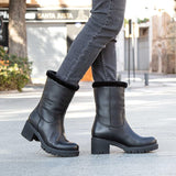 Panama Jack Piola - Botas de media caña para mujer con forro cálido y botines, Negro B002, 39 EU