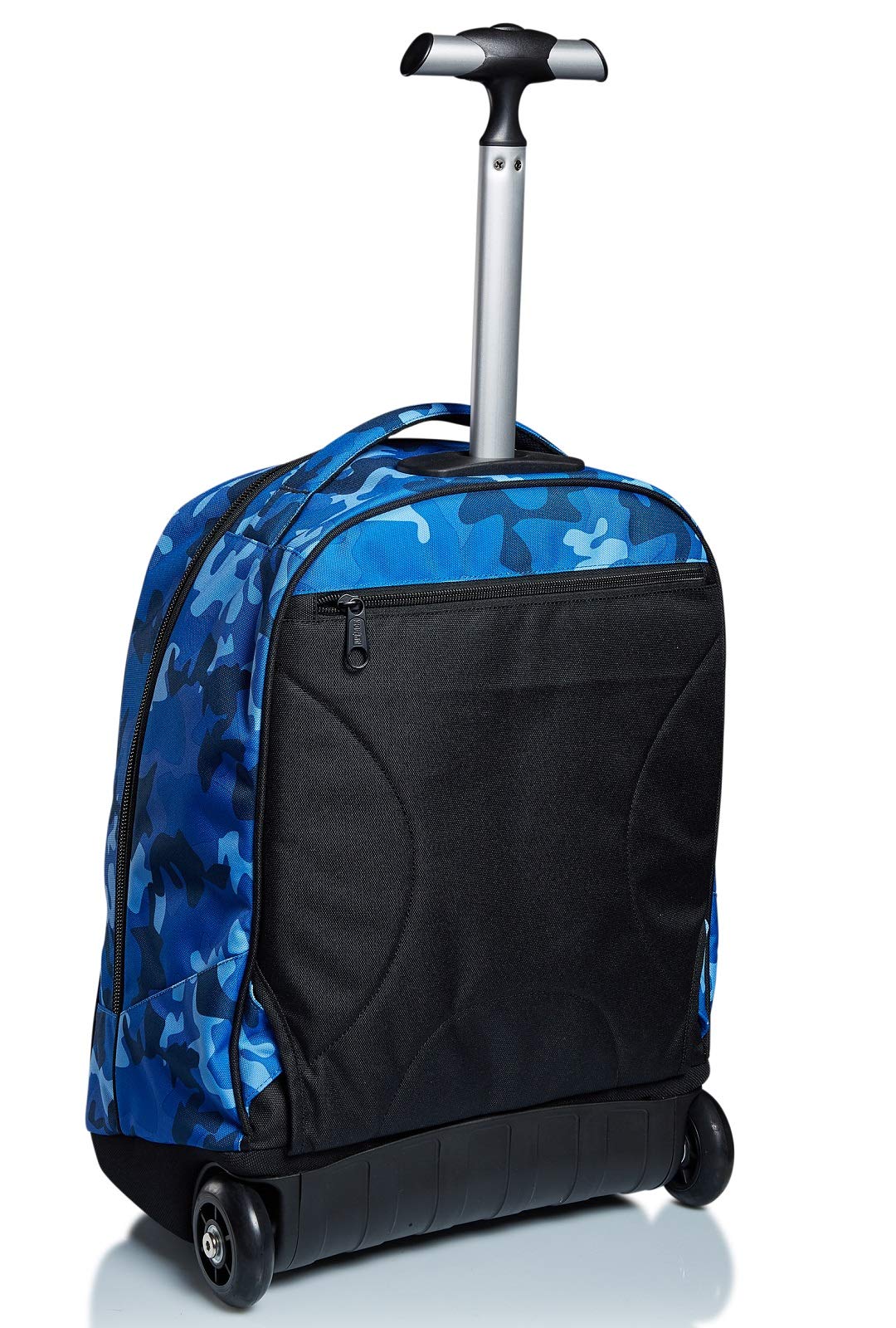 Appack Mochila con Ruedas Big Trolley, YUZER, Deep Blue - Mochila 2 en 1, Mochila Escolar con Carro, Crossover System - Bolso Escolar Niñas Adolescentes - Bolsillo Frontal Bolsillo con Cremallera