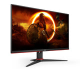 AOC Monitor Gaming 24G2SU- 24" Full HD, 165Hz, 4ms, VA, FreeSync Premium, FlickerFree, Low Blue Light , Ajustable en altura (1920x1080, 350cd/m, HDMI 2x1.4, Displayport 1x1.2)