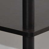 Furinno Soportes de TV de entretenimiento de 3 niveles Nogal/Negro
