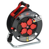 Brennenstuhl Carrete de cable profesional 300 KU 2200 (cable de 25 m en negro, fabricado en plástico especial, para uso en obras de construcción y uso permanente en exteriores, fabricado en Alemania)