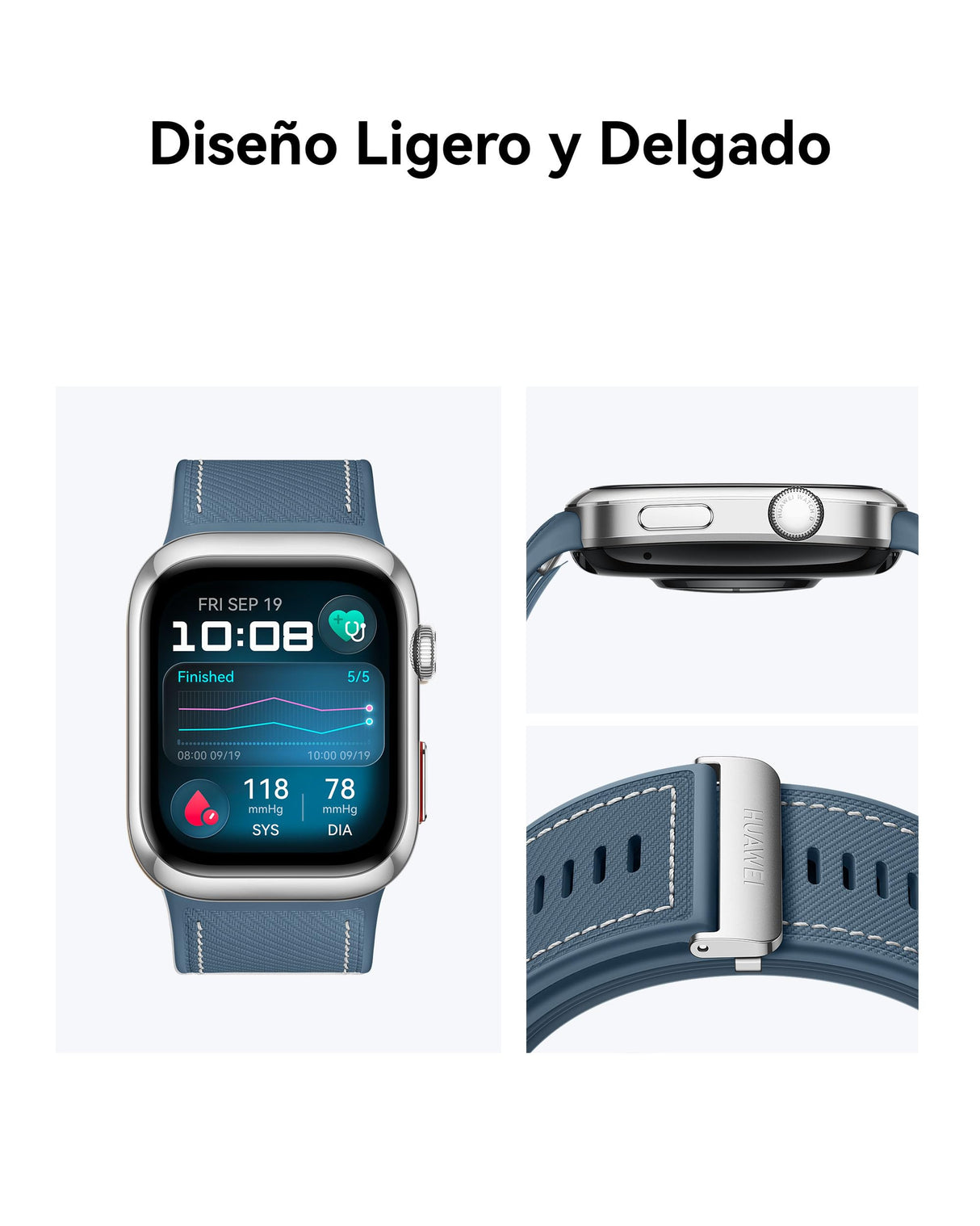 HUAWEI Watch D2, Pantalla AMOLED de 1,82, Monitorización en Tiempo Real de la Presión Arterial, ECG, Monitorización Exhaustiva del Sueño, SpO2, Asistencia Sanitaria Familiar, Llamadas, GPS