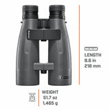 Bushnell Match Pro - Prismáticos de 15 x 56 Pulgadas, retícula MRAD de Disparo de precisión, Cristal Transparente, Bloqueo de Puente Mantiene Tus binoculares en la Misma posición exacta