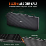 VEVOR Estuche de Póquer 500 Fichas de Póker de Clay y ABS 14g 40x3,3mm con 2 Barajas de Cartas Texas Holdem 1 Botón de Distribuidor y 2 Botones Ciegos para Juegos de Apuestas Blackjack Casino en Casa