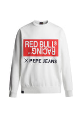 Red Bull Racing X Pepe Jeans RBR Intarsia Logo Knit Crew Neck, Prendas de Punto Hombre, White (Off White),