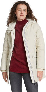 Tommy Jeans Parka Mujer con Capucha, Marfil (Newsprint), L