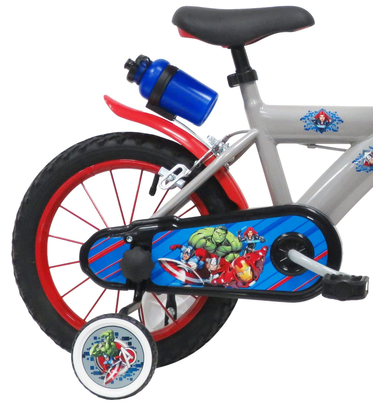 Vélo ATLAS Bicicleta Infantil de 14 Pulgadas Avengers/Marvel, Niños, Gris, 14''
