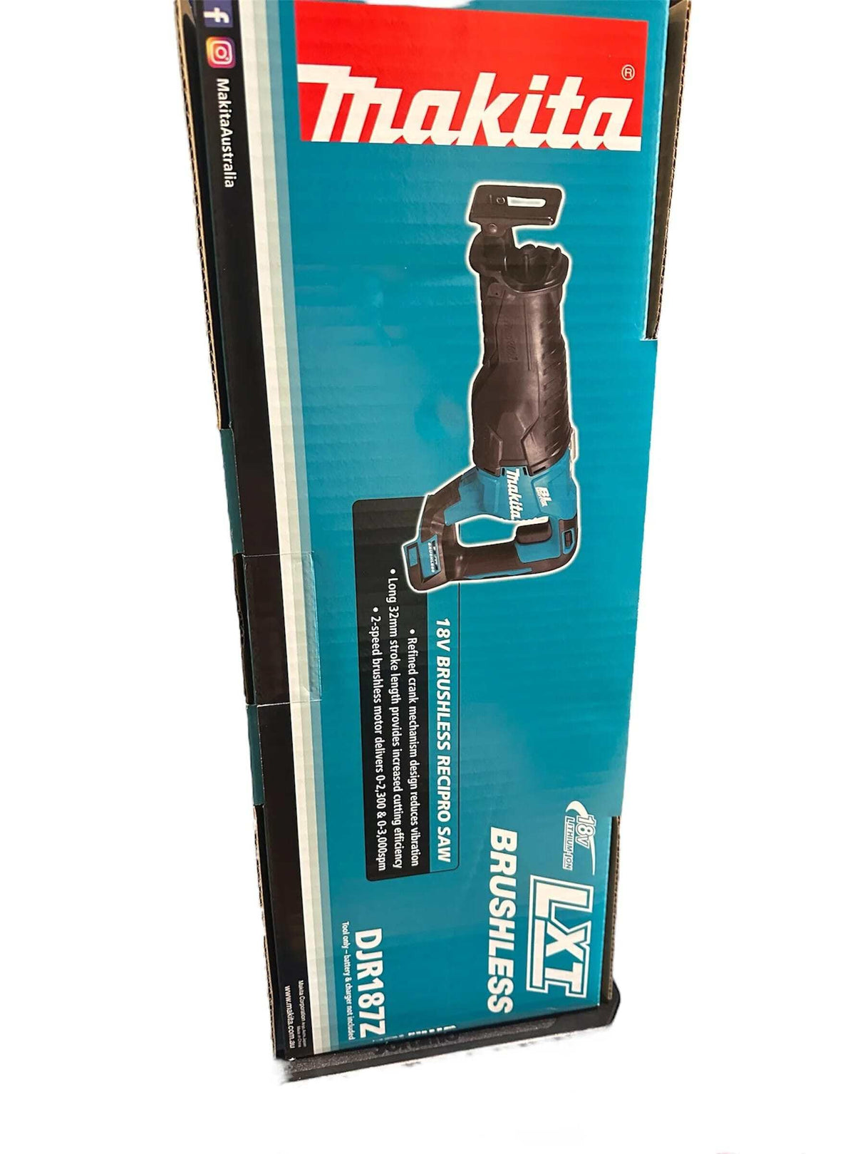 Makita DJR187Z Sierra De Sable 18V Bl, No Incluye Batería, 54 W, 18 V, Multicolor, One size