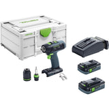Festool Taladro atornillador a batería T 18+3 HPC 4,0 I-Plus