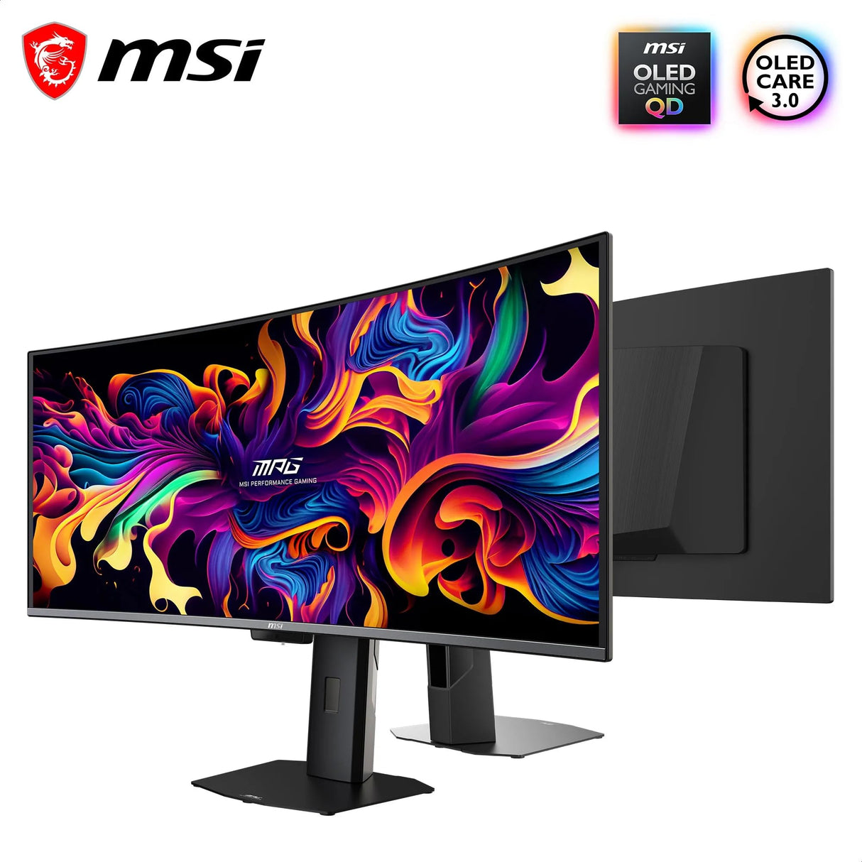 MSI MPG 341CQR X36 - Monitor Gaming 34" UWQHD (3440 x 1440, 1800R), 5ª Gen QD-OLED, 360Hz, 0,03ms, HDR Customization, Adaptive-Sync, KVM, HDMI 2.1, DP 2.1, USB-C (98 W PD), AI Vision, Negro