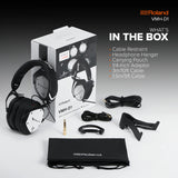 Auriculares para V-Drums Roland VMH-D1 | Diseñados por Roland y V-MODA para V-Drums y todos los kits de batería electrónica | Sonido inmersivo | Confort prolongado