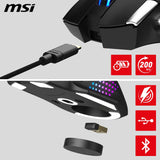 MSI Versa Pro Wireless + Mouse Dock Pro - Ratón Gaming, Sensor óptico de 26.000 PPP, frecuencia de sondeo de 1.000 Hz, diseño para diestros, batería de 80 Horas, con Cable e inalámbrico