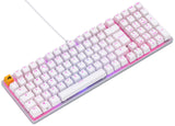 Glorious Gaming GMMK 2 Full Size (96%) - Teclado gaming mecánico, carcasa de aluminio, personalizable, keycaps dobles, switches Glorious Fox, RGB, distribuciones QWERTY inglés - Blanco