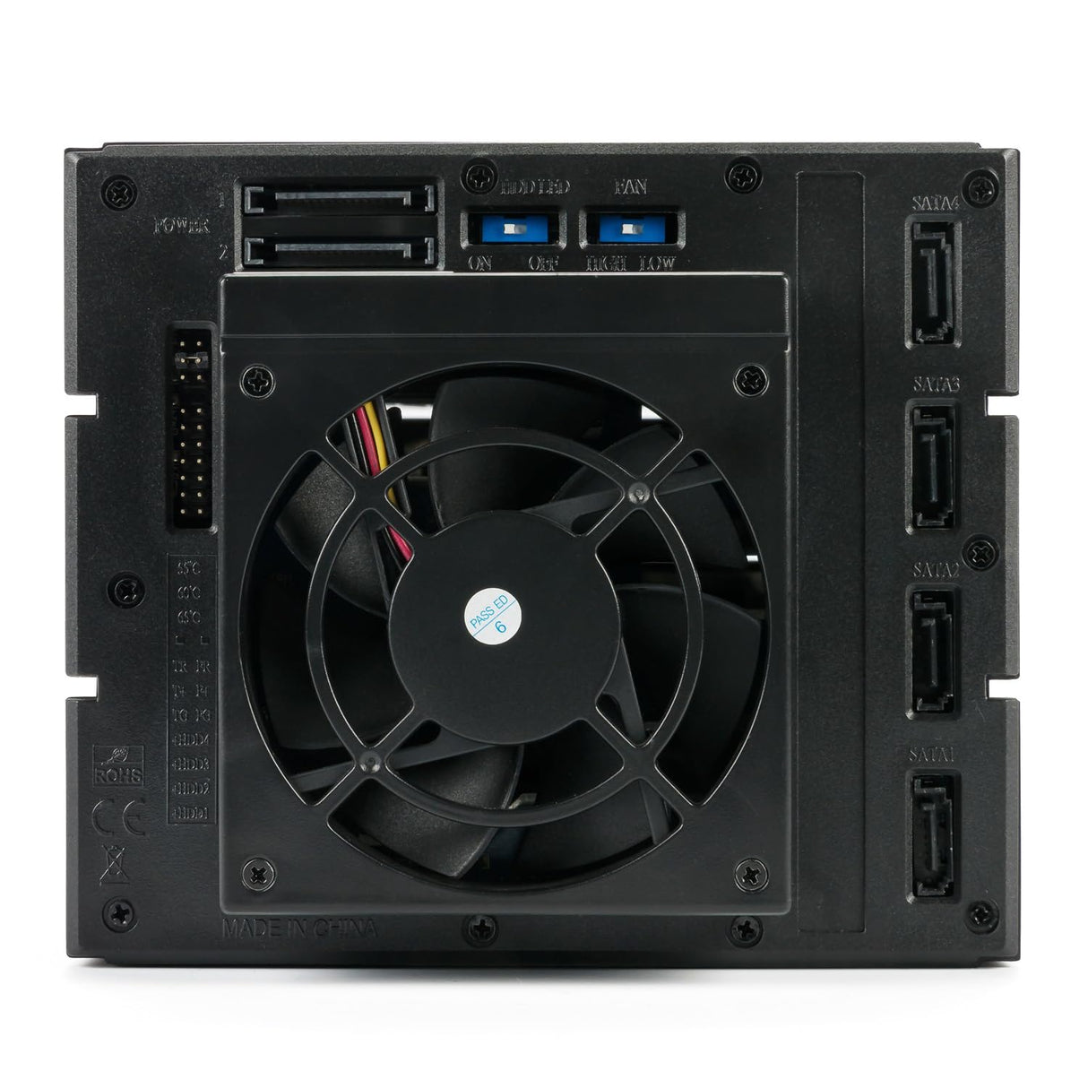 FANTEC Backplane BP-T3141 SAS I, II + SATA I, II y III para 4 discos duros de 3,5" y 2,5" en una bahía de 3 bahías de 5,25".