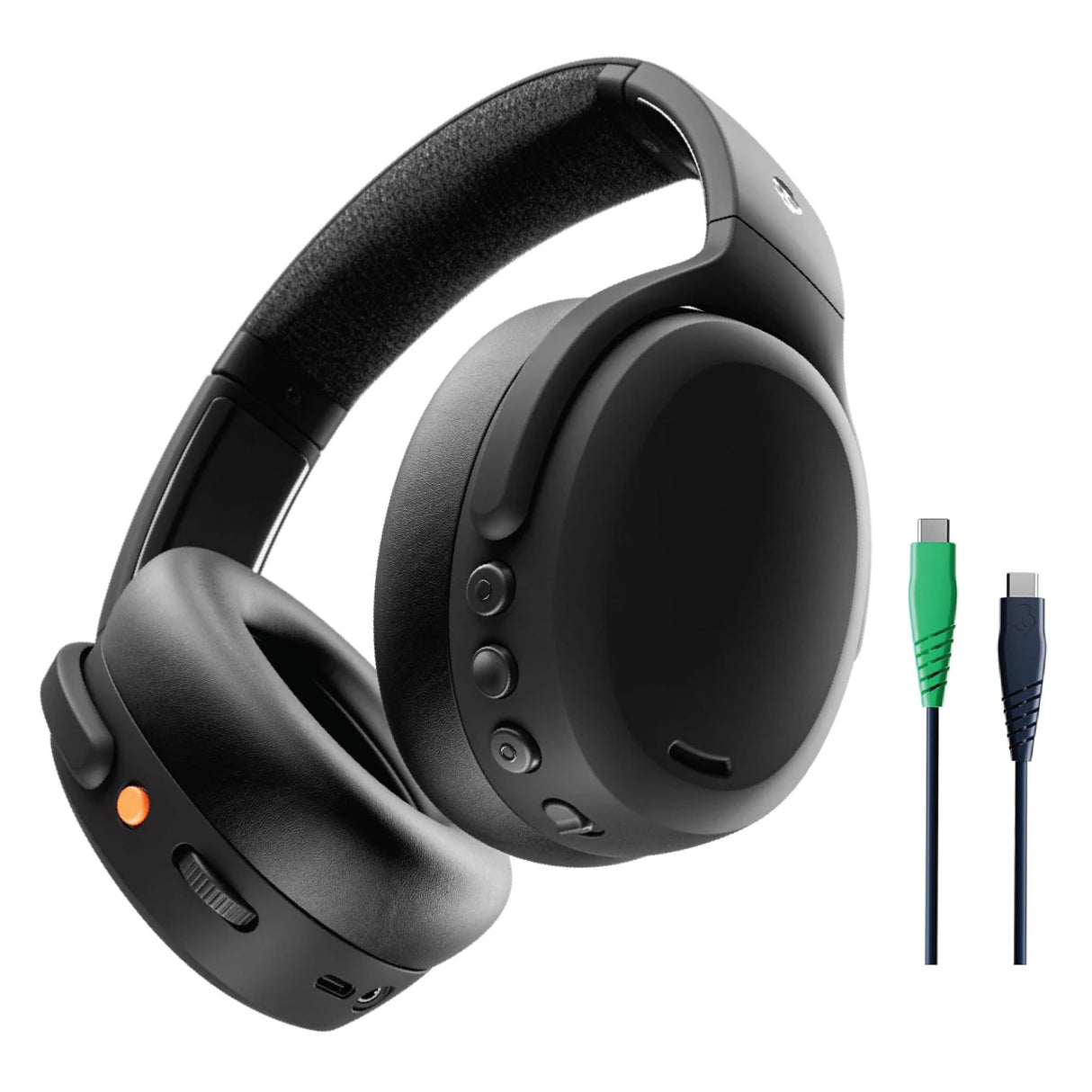 Skullcandy Crusher ANC 2 Cascos Over-Ear Inalámbricos con Cancelación de Ruido y Sensory Bass, 50 h de Autonomía, Skull-iQ, con Alexa Habilitada, Compatibles con Dispositivos Bluetooth - Negro