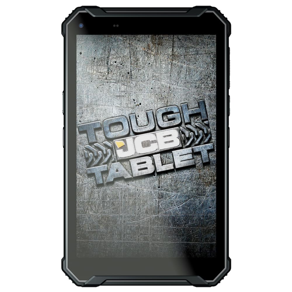 JCB Tough Tablet, Tableta Robusta de 8 Pulgadas, Batería de 12200mAh, Dual SIM desbloqueada, Cámara de 21MP, TT22