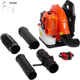 VEVOR Soplador de Hojas de Gas 79 CC Soplador de Nieve de Mochila 2 Tiempos con Tanque de Combustible 3 L Volumen de Aire de 930 CFM para Cuidado del Césped, Limpieza de Hojas, Eliminación de Nieve