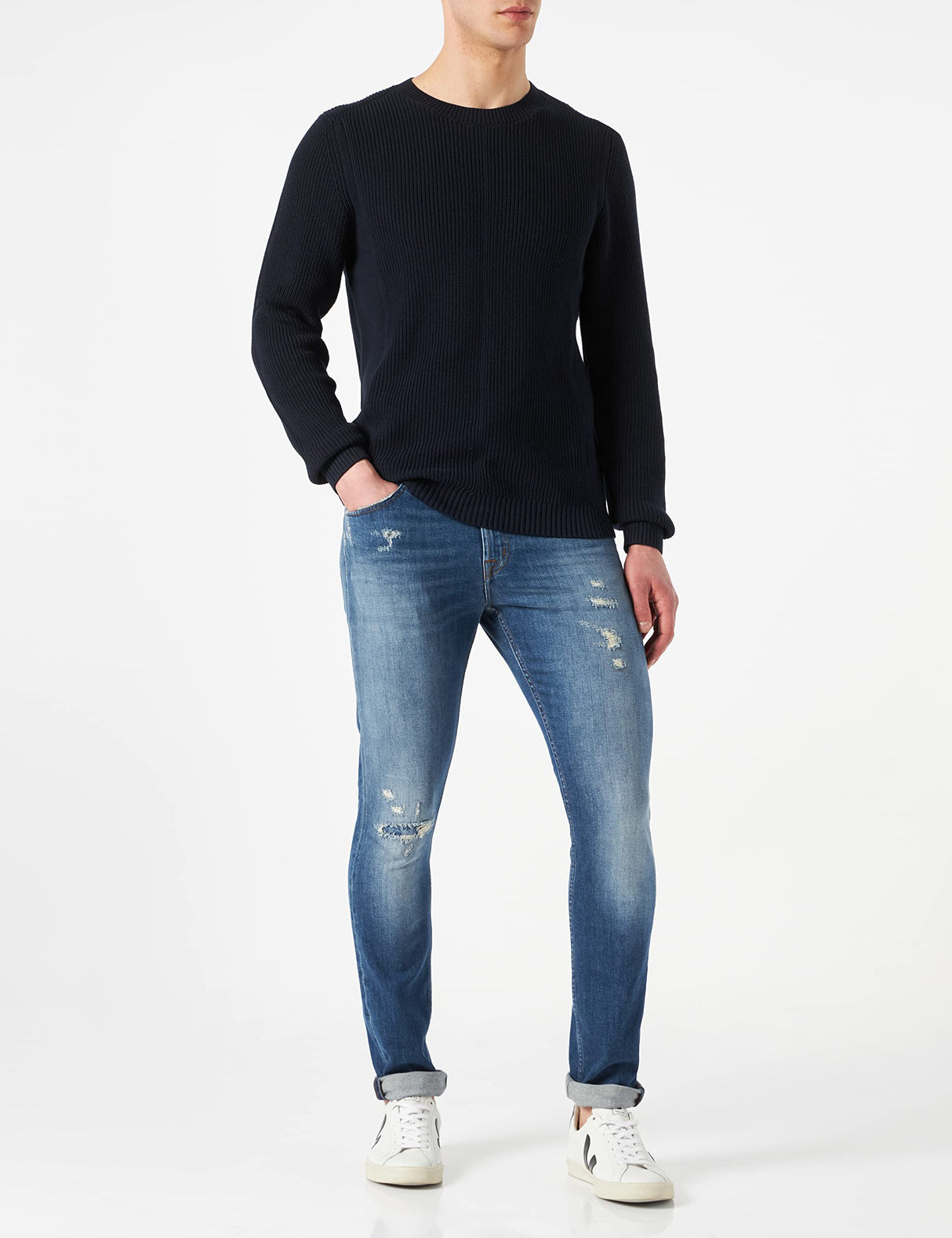 7 For All Mankind Jsd4k850co Jeans, Mediados De Azul, 29 W para Hombre