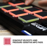 AKAI Professional MPX8 - Controlador USB MIDI y lanzador de samples portátil con 8 pads sensibles a la velocidad y ranura para tarjeta SD
