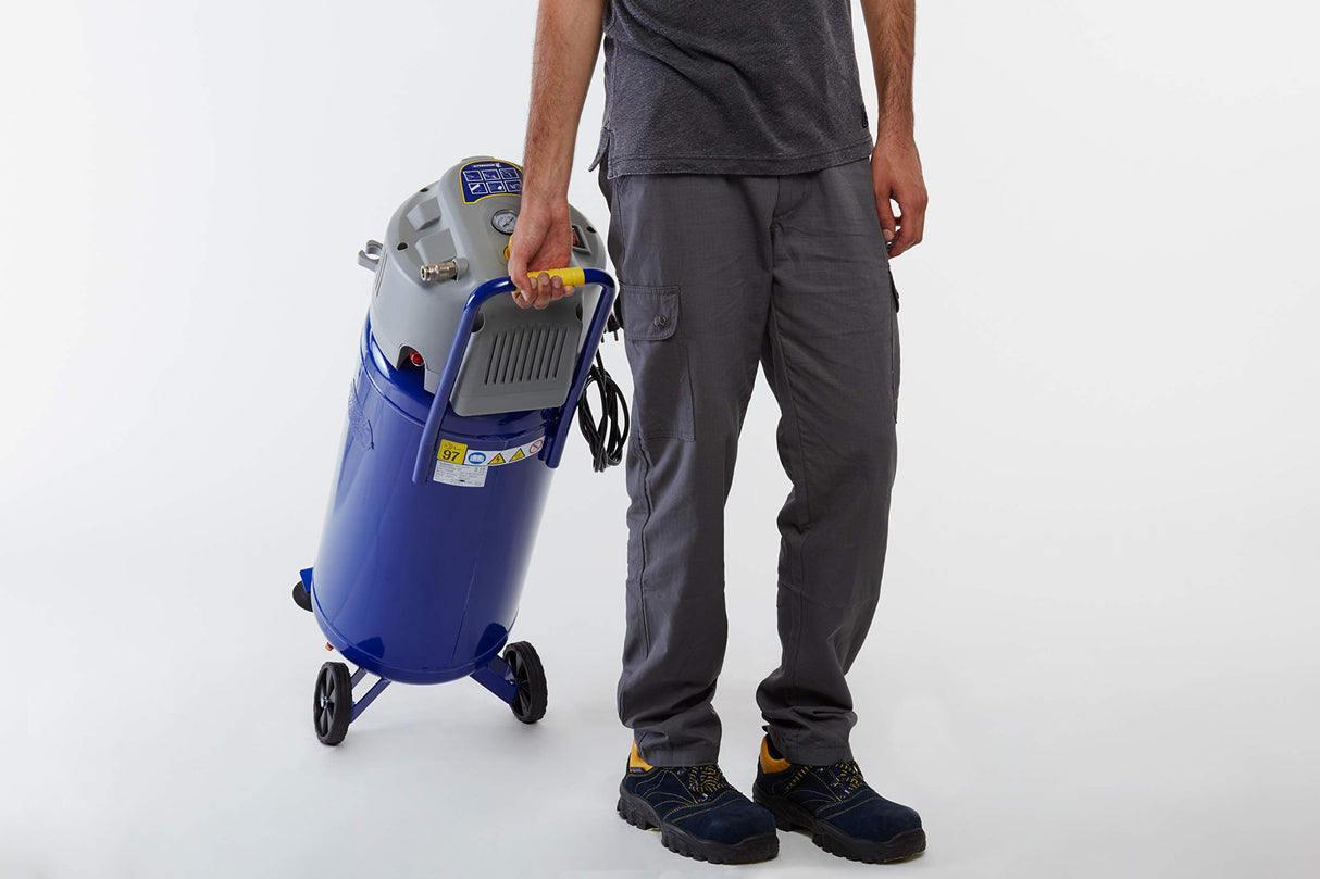 MICHELIN - Compresor de aire vertical MVX50/2 - Tanque de 50 litros - Sin aceite - Motor de 2 CV - Presión máxima 10 bar - Flujo de aire 220 l/min - 13,2 m³/h