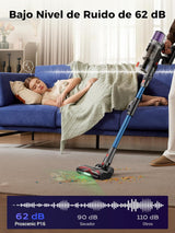 Proscenic P16 Aspiradora sin Cable 55Kpa/550W/65Mins, Aspiradora Escoba Vertical con Tubo Plegable, Cepillo Anti-Enredo y Pantalla Táctile LED para Suelo/Alfombra/Pelos de Mascotas