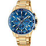 Reloj FESTINA para Hombre F20634/3 Timeless Chronograph Caja de Acero Inoxidable 316l Dorado Correa de Acero Inoxidable 316l Dorado