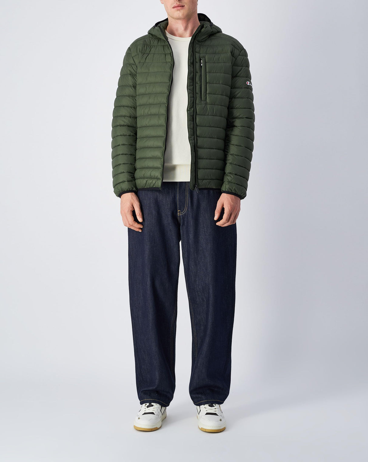 Champion Legacy-Outdoor Light Hooded Jacket Chaqueta, Verde (GS578), XL para Hombre