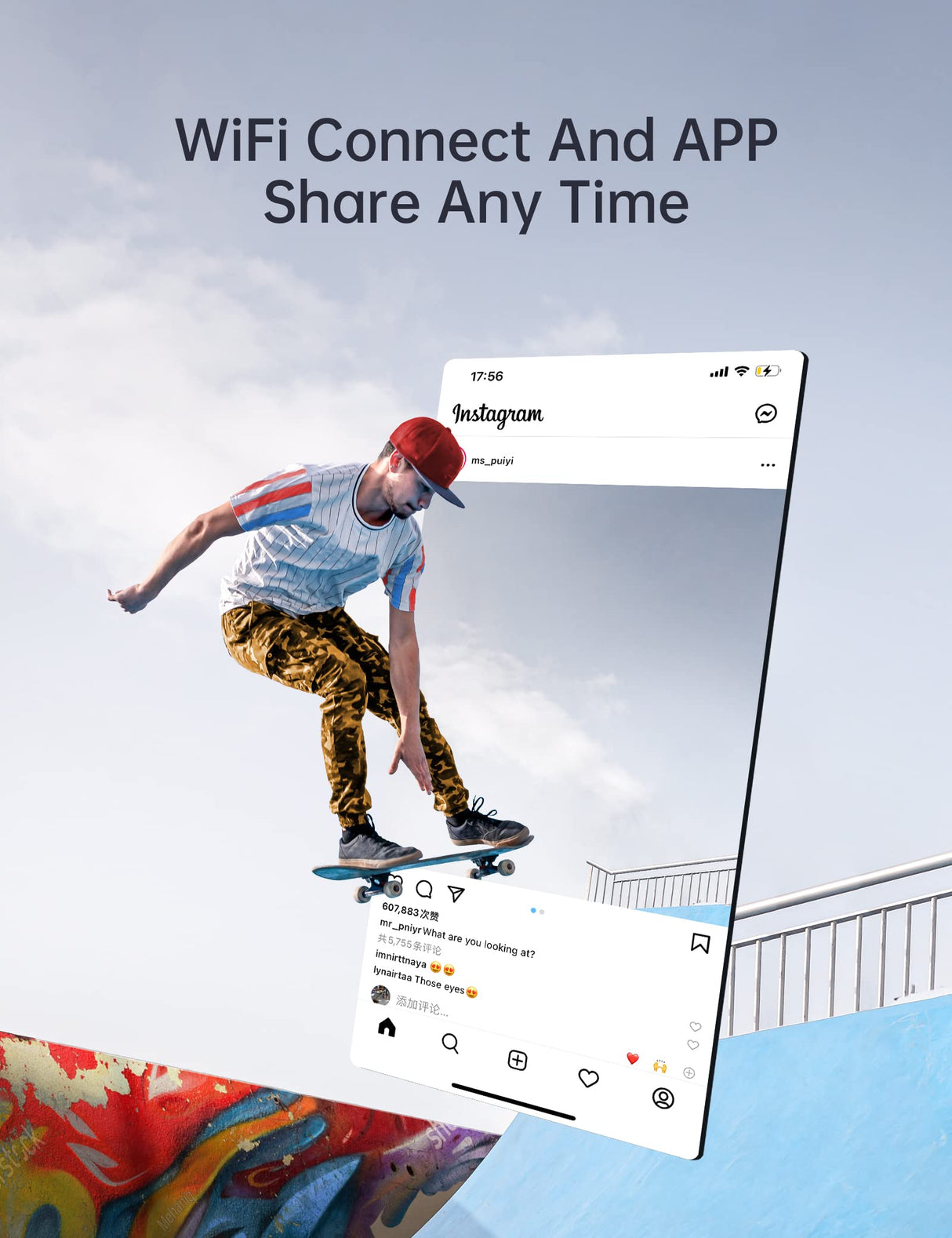 WOLFANG Cámara Deportiva GA400 4k 60FPS 24MP, 8M Barebones Cámara Deportiva con Pantalla Táctil Resistente al Agua 40m Cámara Subacuática WiFi PCcam Videocámara EIS Shakeproof Cámara de Casco