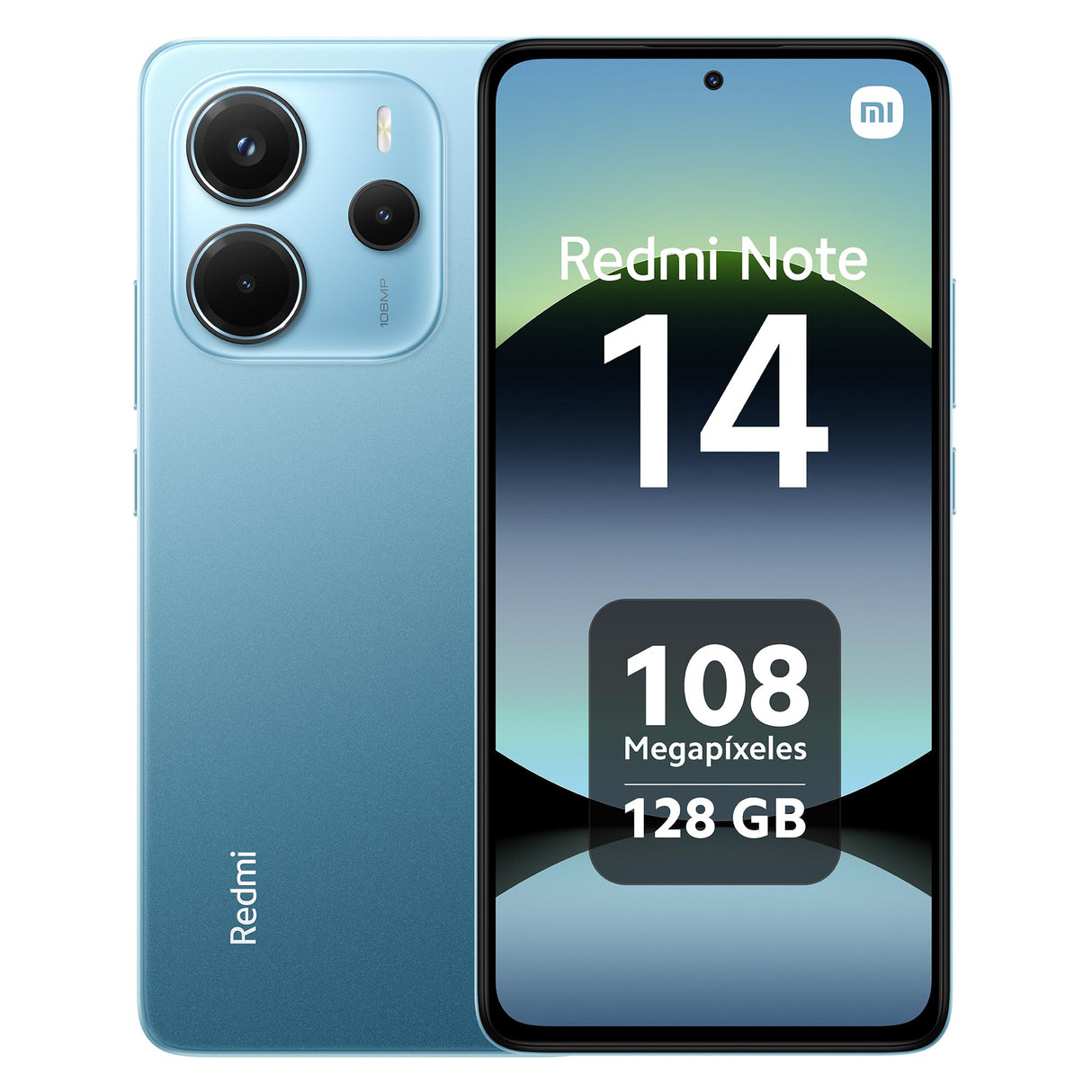 XIAOMI Redmi Note 14 - Smartphone de 6+128GB, Pantalla de 6.67" AMOLED FHD+ 120Hz, MediaTek Helio G99-Ultra, cámara de 108MP, TurboCharge 33W, 5500 mAh, Cargador no Incluido, Azul (Versión ES)