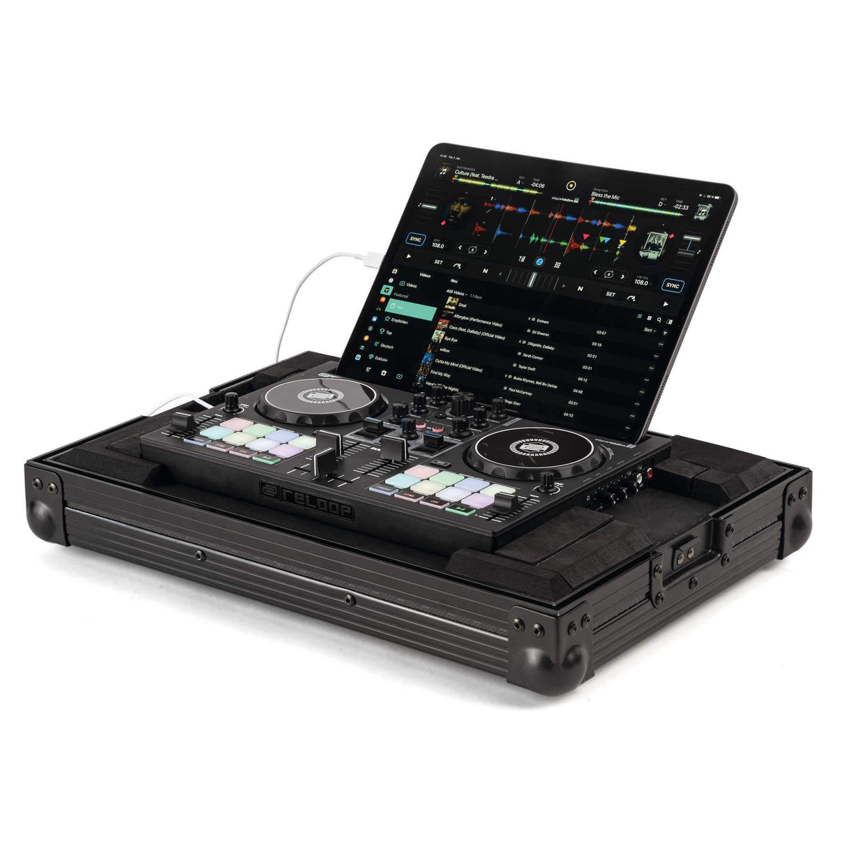 Reloop Compact Controller Case Muy robusto gracias a la construcción de madera y aluminio hecha a mano para los controladores de DJ compactos como Reloop Buddy