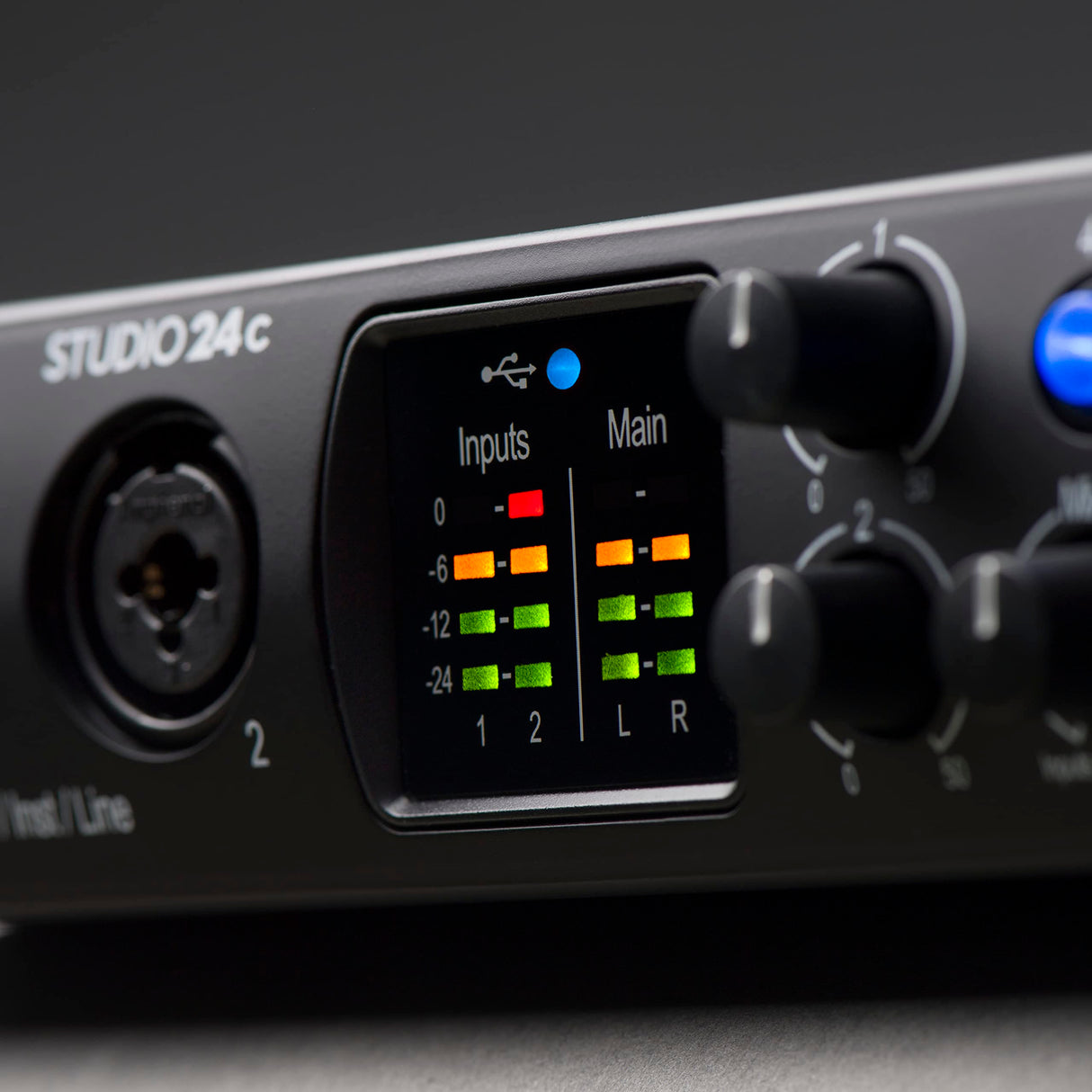 PreSonus Studio 24c, Interfaz de Audio USB-C, Para Grabación, Difusión, Podcasting con Paquete de Software incluido Studio One Artist, Ableton Live Lite DAW